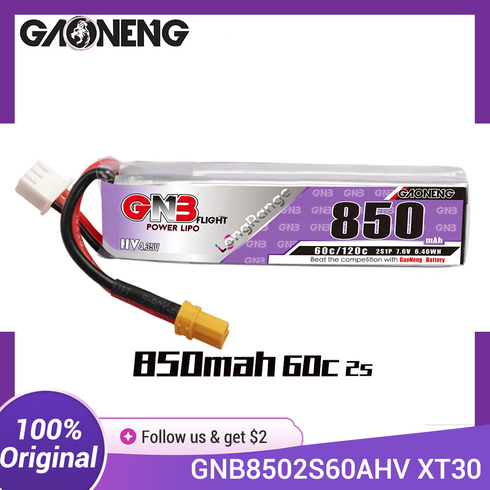 GAONENG GNB LiPo Battery 850mA - Drone Kit Long Range recension och pris
