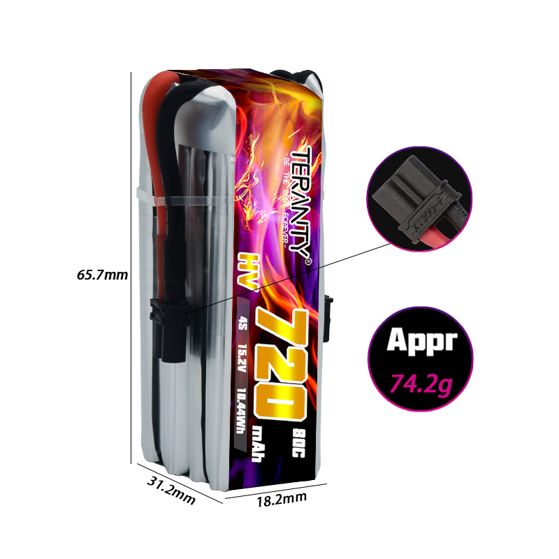 TERANTY 720mAh 4S 15.2V HV Lip - Drone Kit Racing recension och pris